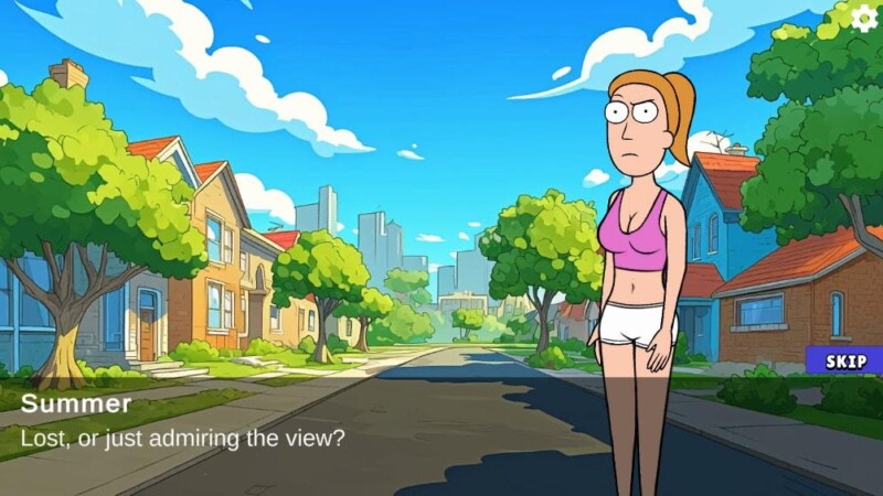 Rick and Morty Harem adult visual novel game screenshot
