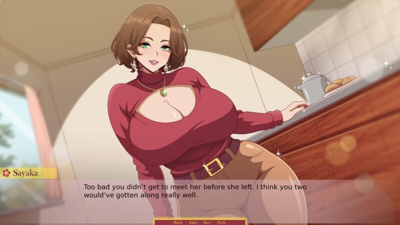 Sayaka My Naughty Milf Neighbor adult visual novel game screenshot